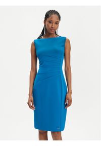 Calvin Klein Sukienka koktajlowa K20K207073 Niebieski Slim Fit. Kolor: niebieski. Materiał: syntetyk. Styl: wizytowy #1