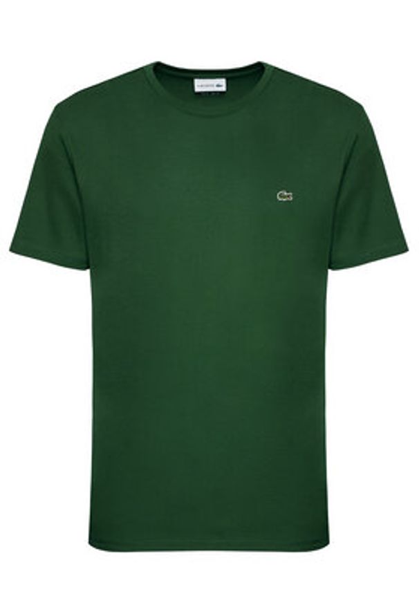 Lacoste T-Shirt TH6709 Zielony Regular Fit. Kolor: zielony. Materiał: bawełna
