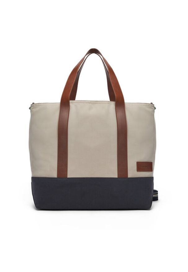 TOMMY HILFIGER - Tommy Hilfiger Torba Th Casual Tote AM0AM13368 Beżowy. Kolor: beżowy. Styl: casual