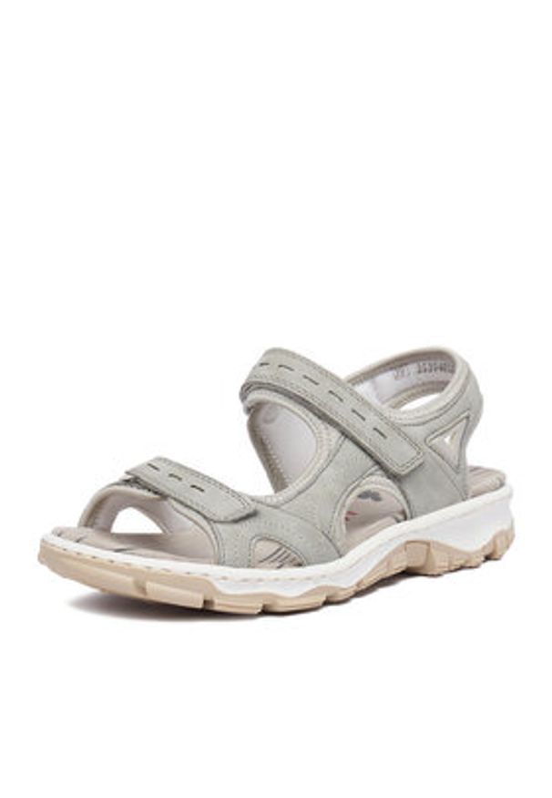 Rieker Sandały CEO-68866-40 Szary. Kolor: szary. Materiał: skóra