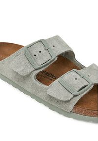 Birkenstock Klapki Arizona 1029215 Zielony. Kolor: zielony. Materiał: skóra, zamsz #6