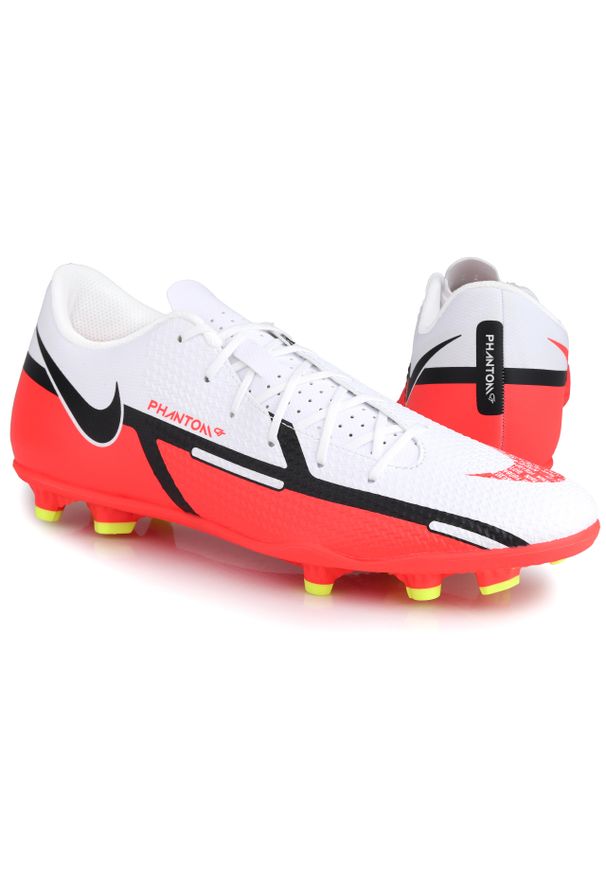 Buty męskie do piłki nożnej Nike PHANTOM GT2 CLUB FG/MG. Kolor: biały, wielokolorowy, pomarańczowy