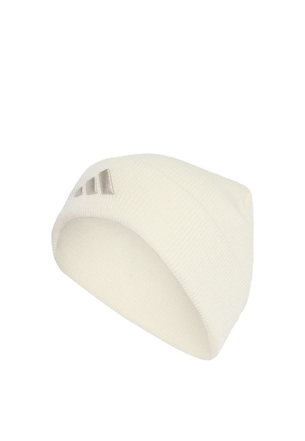 Adidas - Czapka New Logo Beanie Cuff. Kolor: biały, wielokolorowy, beżowy. Styl: casual