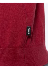 Wrangler Sweter W8D12PXRO 112321350 Bordowy Regular Fit. Kolor: czerwony. Materiał: bawełna