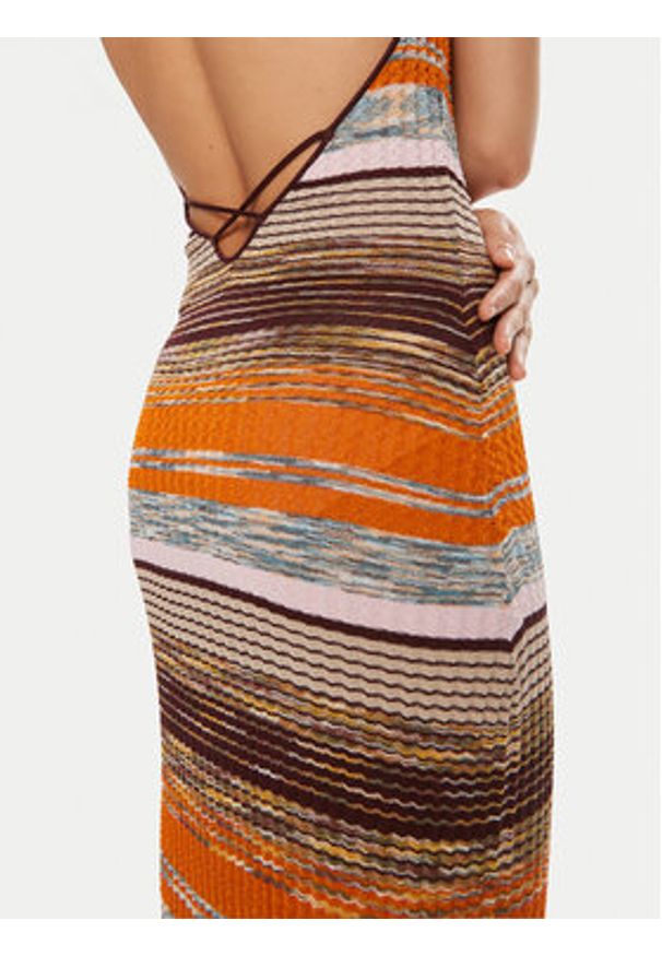 Desigual Sukienka letnia Viena 24SWVF05 Pomarańczowy Slim Fit. Kolor: pomarańczowy. Materiał: wiskoza. Sezon: lato