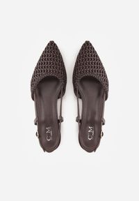 Renee - Brązowe Sandały z Plecioną Cholewką Triscan. Zapięcie: sprzączka. Kolor: brązowy. Sezon: wiosna #3