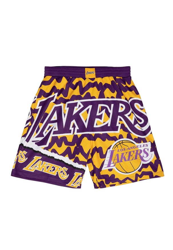 Mitchell & Ness - Szorty Los Angeles Lakers NBA Jumbotron 2.0 Sublimated. Kolor: żółty, fioletowy, wielokolorowy. Sport: koszykówka