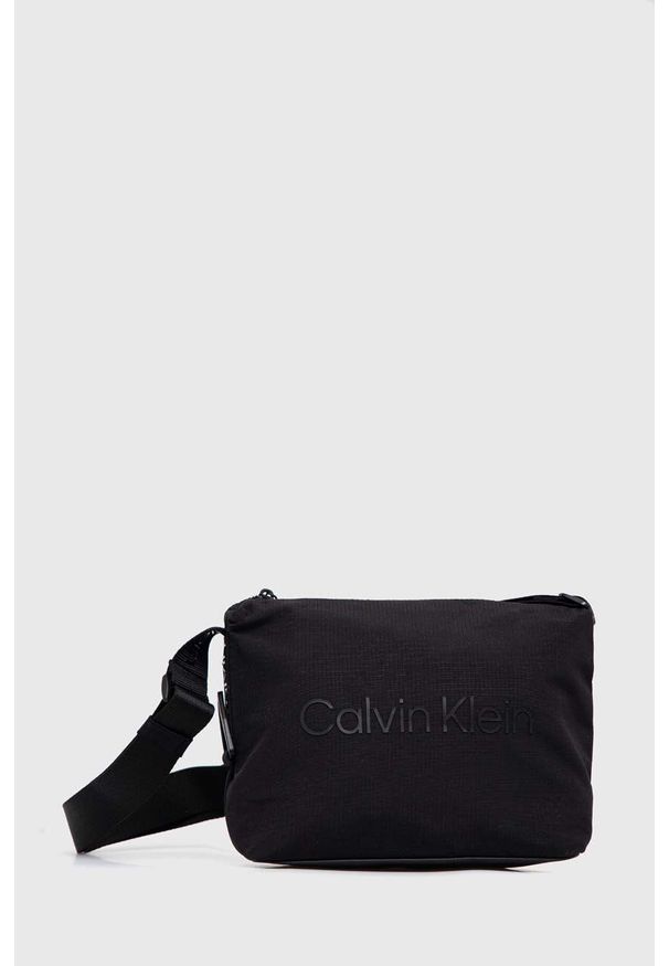 Calvin Klein saszetka kolor czarny. Kolor: czarny