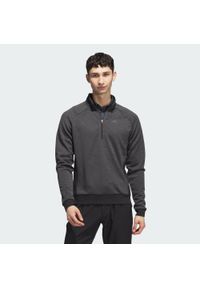 Adidas - Bluza DWR Quarter-Zip. Kolor: wielokolorowy, czarny, szary. Materiał: polar, materiał. Sport: golf