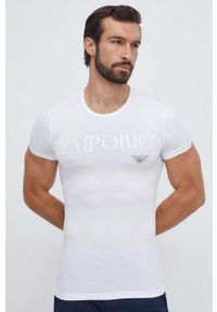 Emporio Armani Underwear - T-shirt 111035. Kolor: biały. Materiał: materiał, dzianina. Wzór: nadruk, gładki #1