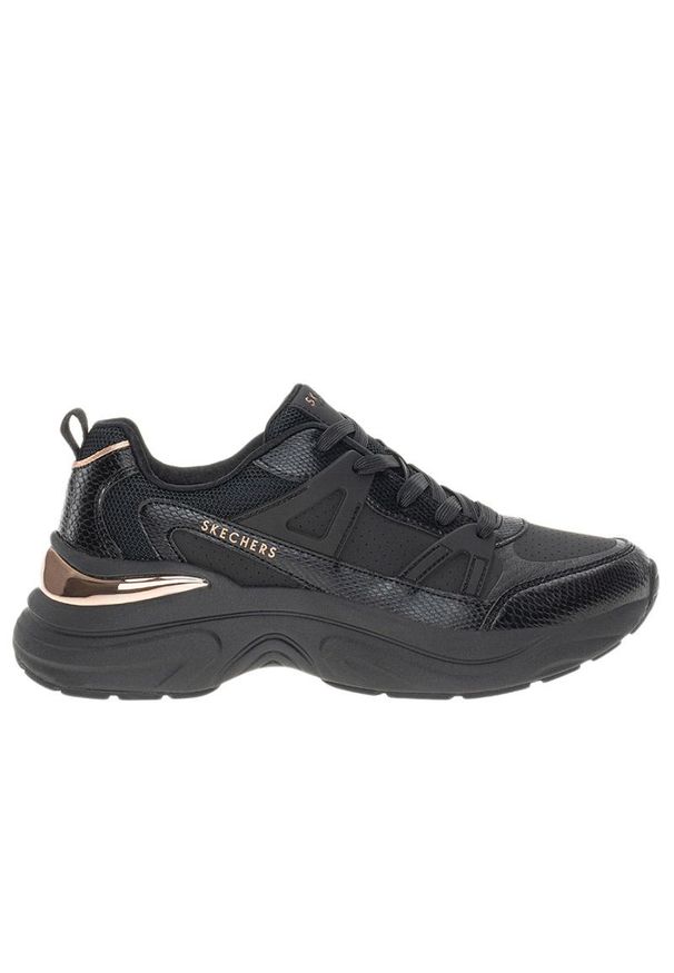 skechers - Buty Skechers Hazel Faye 177576BBK - czarne. Zapięcie: sznurówki. Kolor: czarny. Materiał: skóra, syntetyk, guma. Szerokość cholewki: normalna. Model: Skechers Sport