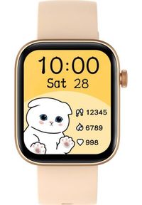 Smartwatch Rubicon RNCE97 Beżowy (sr042a). Rodzaj zegarka: smartwatch. Kolor: beżowy #1