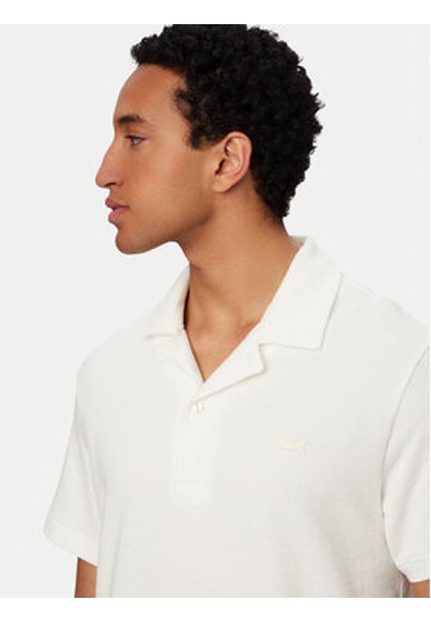 Lacoste Polo DH1969 Biały Regular Fit. Typ kołnierza: polo. Kolor: biały. Materiał: bawełna