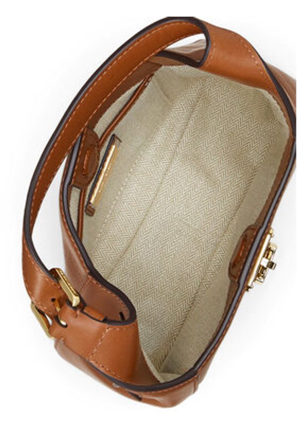 Lauren Ralph Lauren - LAUREN RALPH LAUREN Torebka 431966750002 Brązowy. Kolor: brązowy. Materiał: skórzane