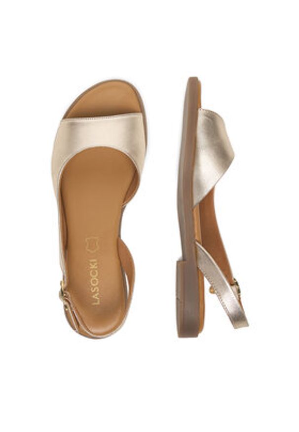 Lasocki Sandały CEO-WI16-FOXI-70 Złoty. Kolor: złoty. Materiał: skóra