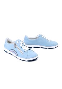 Rieker - RIEKER 42424-10 blue, półbuty damskie. Zapięcie: sznurówki. Kolor: niebieski #1