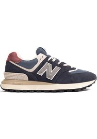 Buty męskie New Balance U574LGFN – granatowe. Okazja: na co dzień. Kolor: niebieski. Materiał: syntetyk, materiał, guma, dresówka, zamsz. Szerokość cholewki: normalna. Model: New Balance 574 #1