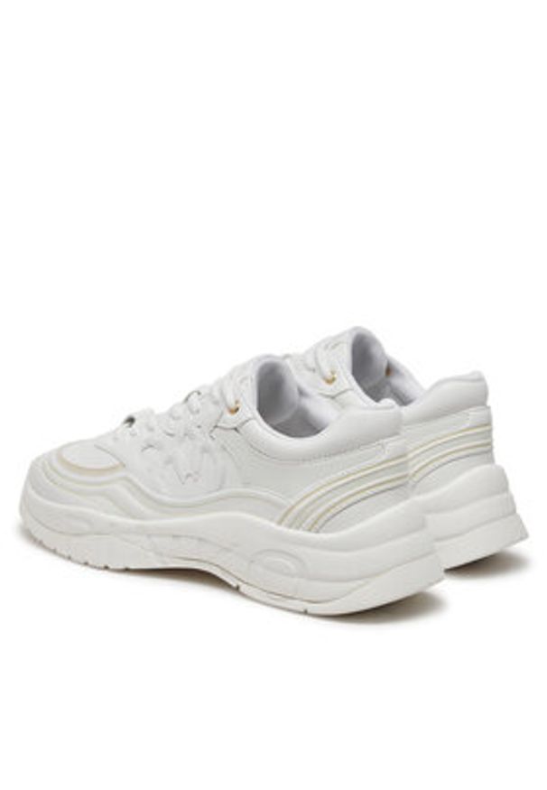Pinko - PINKO Sneakersy Glammy 04 SS0057 E015 Biały. Kolor: biały. Materiał: skóra