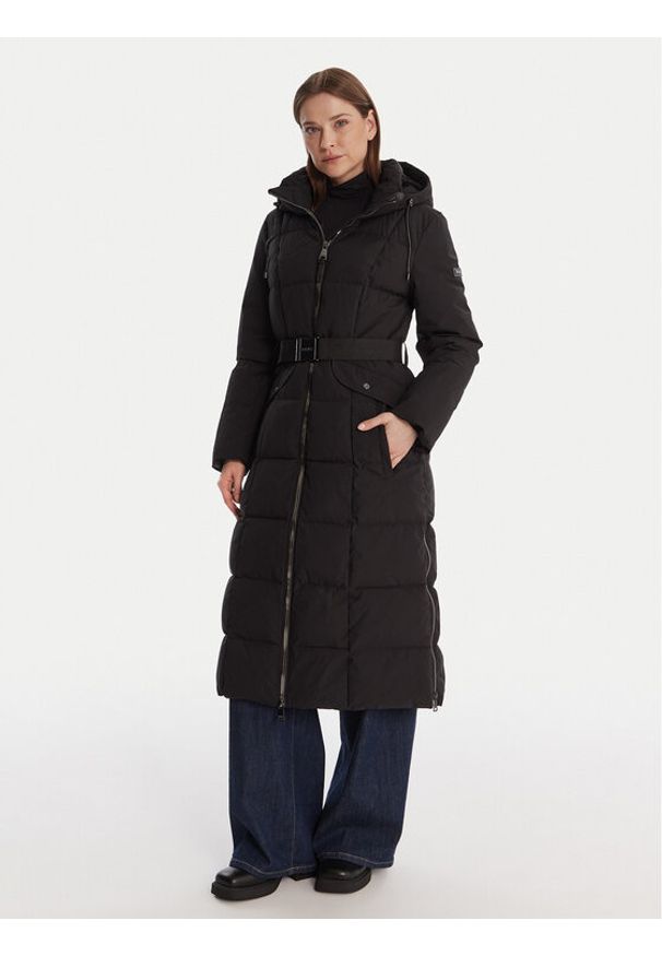 DKNY Płaszcz zimowy DLEMPP55 Czarny Regular Fit. Kolor: czarny. Materiał: syntetyk. Sezon: zima