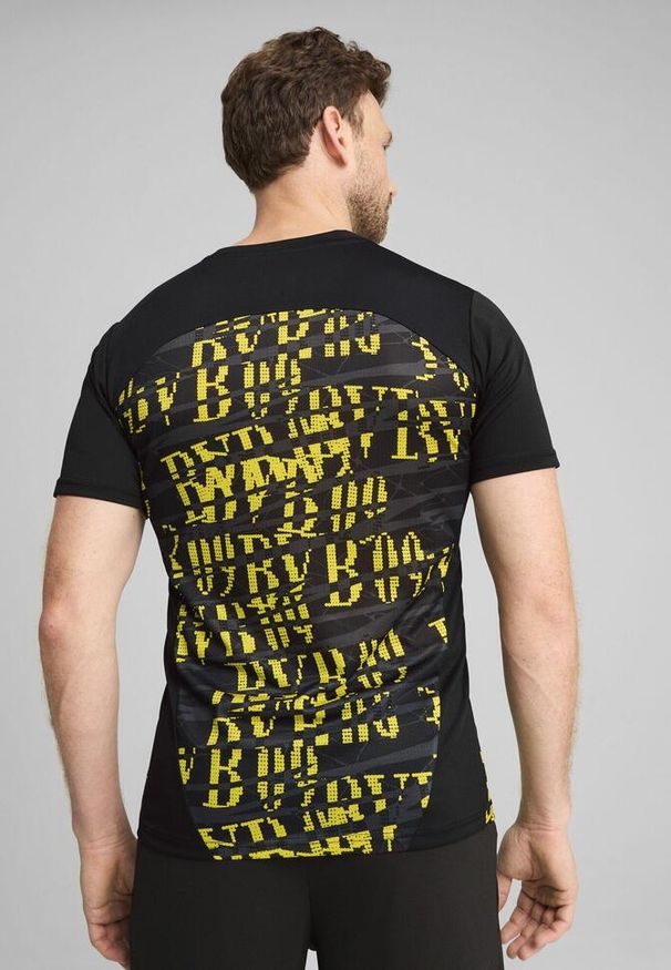 Puma - Męska koszulka przedmeczowa Borussia Dortmund 24/25 PUMA Black Faster Yellow. Kolor: czarny, żółty, wielokolorowy. Sport: piłka nożna