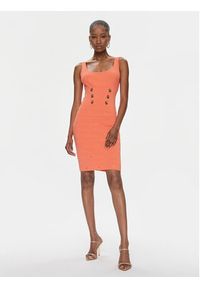 Pinko Sukienka dzianinowa Cactus 102879 A1LK Koralowy Slim Fit. Kolor: pomarańczowy. Materiał: syntetyk #5