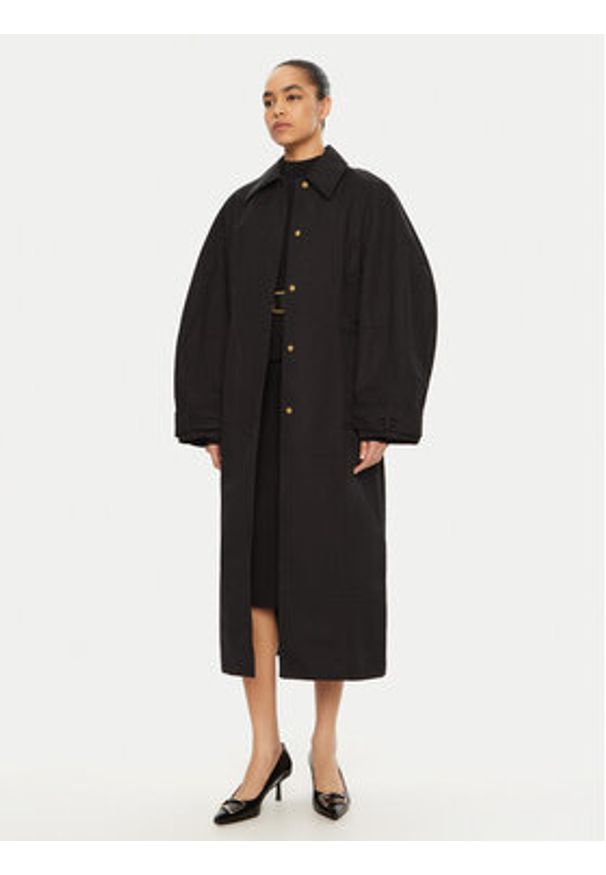 JACQUEMUS Trencz 24E241CO051 Czarny Regular Fit. Kolor: czarny. Materiał: bawełna