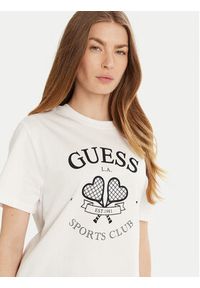 Guess T-Shirt V5GI04 I3Z14 Biały Regular Fit. Kolor: biały. Materiał: bawełna