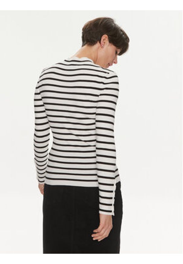 Morgan Sweter 241-MAG Biały Slim Fit. Kolor: biały. Materiał: wiskoza
