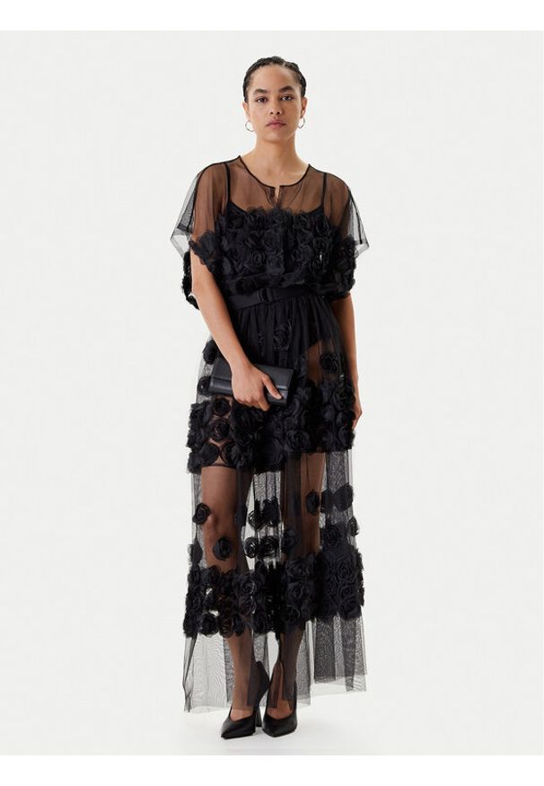 NORMA KAMALI Sukienka koktajlowa ST1253BDP31001 Czarny Loose Fit. Kolor: czarny. Materiał: syntetyk. Styl: wizytowy