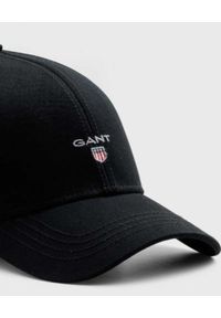 GANT - Czarna czapka z daszkiem. Kolor: czarny. Materiał: bawełna. Styl: sportowy #3