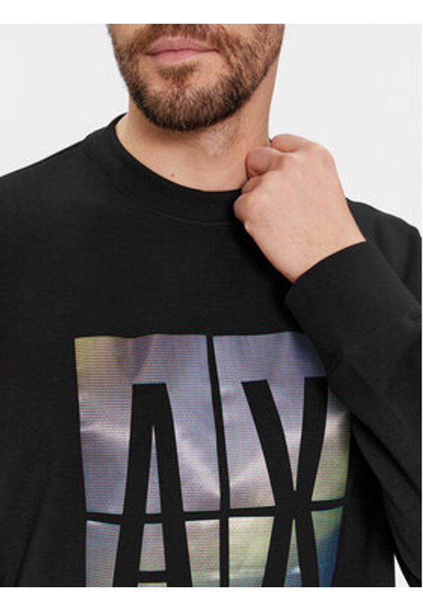Armani Exchange Bluza 3DZMJE ZJZDZ 1200 Czarny Regular Fit. Kolor: czarny. Materiał: syntetyk