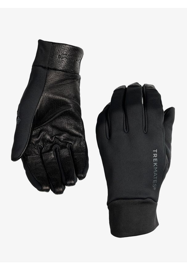 Rękawiczki wiatroszczelne Trekmates Gulo Glove. Kolor: czarny. Materiał: skóra