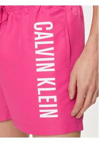 Calvin Klein Swimwear Szorty kąpielowe KM0KM01004 Różowy Regular Fit. Kolor: różowy. Materiał: syntetyk
