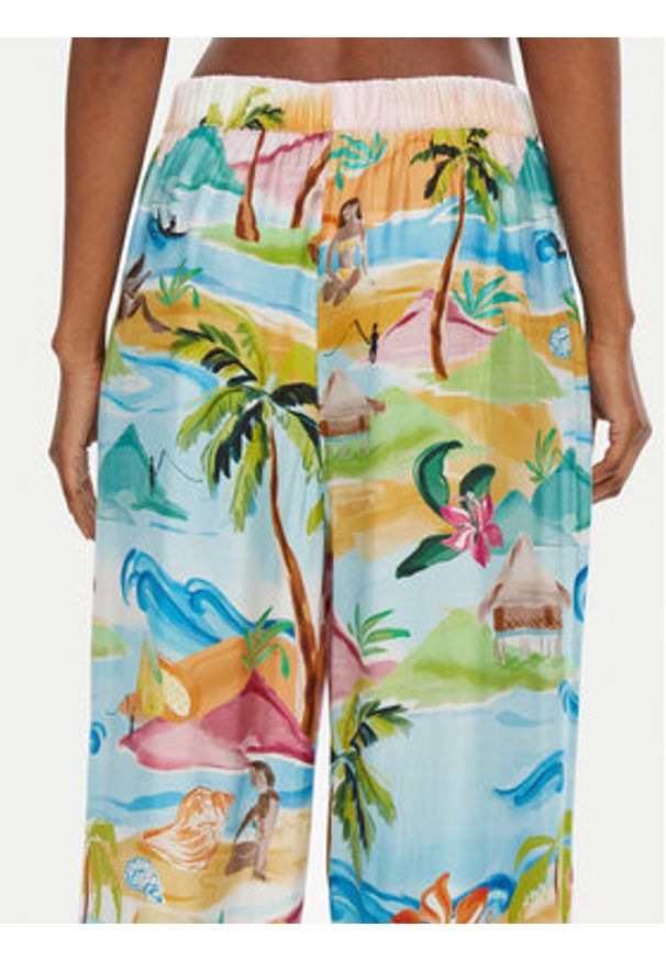 Seafolly Spodnie materiałowe South Pacific 55400-PA Kolorowy Relaxed Fit. Materiał: wiskoza. Wzór: kolorowy
