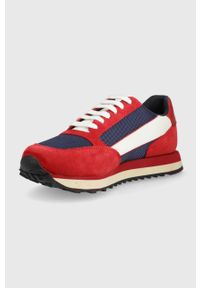 Armani Exchange buty XUX083.XV263.K739 kolor czerwony. Nosek buta: okrągły. Zapięcie: sznurówki. Kolor: czerwony. Materiał: guma #4