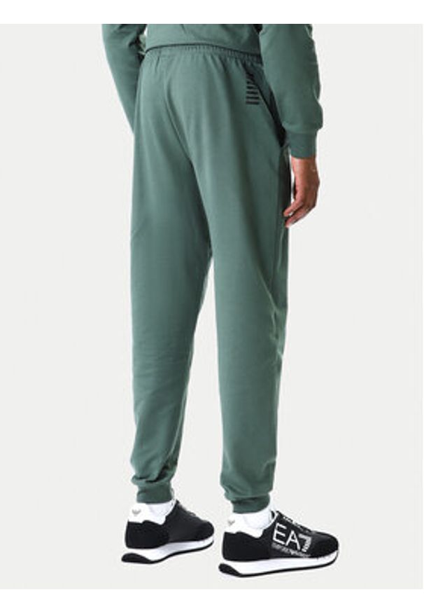 EA7 Emporio Armani Spodnie dresowe 8NPP66 PJVRZ U7260 Zielony Regular Fit. Kolor: zielony. Materiał: bawełna