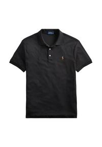 Polo Ralph Lauren Polo Ssl-Knt 710685514002 Czarny Slim Fit. Typ kołnierza: polo. Kolor: czarny. Materiał: bawełna