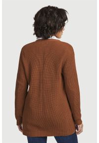 Cellbes - Rozpinany sweter z bawełny. Okazja: na co dzień. Typ kołnierza: dekolt w kształcie V. Kolor: czerwony. Materiał: bawełna. Długość: długie. Wzór: melanż. Styl: casual #4
