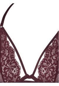 Hunkemöller Biustonosz z fiszbiną 302379 Bordowy. Kolor: czerwony. Materiał: syntetyk #5