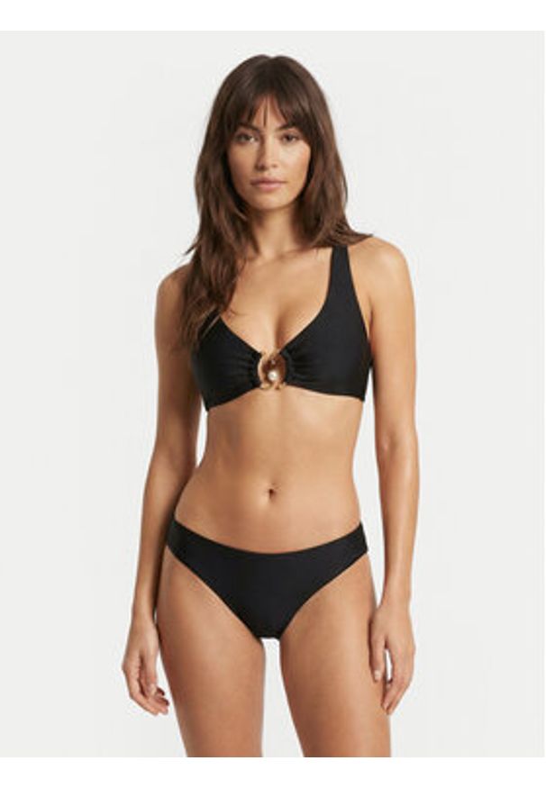 Seafolly Dół od bikini Palermo 40473-217 Czarny. Kolor: czarny. Materiał: syntetyk