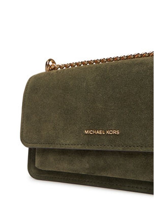 MICHAEL Michael Kors Torebka Claire 30F5GC7L3S Khaki. Kolor: brązowy. Materiał: skórzane, zamszowe