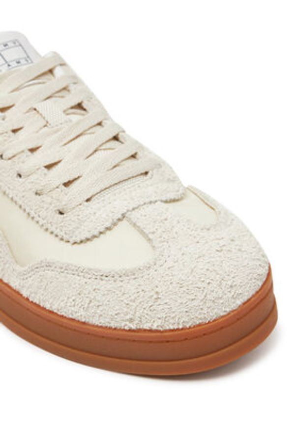 Tommy Jeans Sneakersy The Greenwich Mix Media EM0EM01606 Beżowy. Kolor: beżowy. Materiał: zamsz, skóra