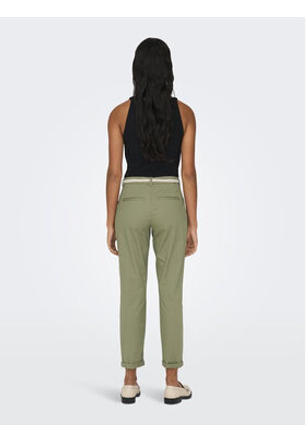 only - ONLY Spodnie materiałowe 15218519 Zielony Regular Fit. Kolor: zielony. Materiał: bawełna