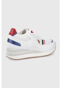 U.S. Polo Assn. sneakersy kolor biały. Nosek buta: okrągły. Zapięcie: sznurówki. Kolor: biały. Materiał: guma. Obcas: na koturnie #2