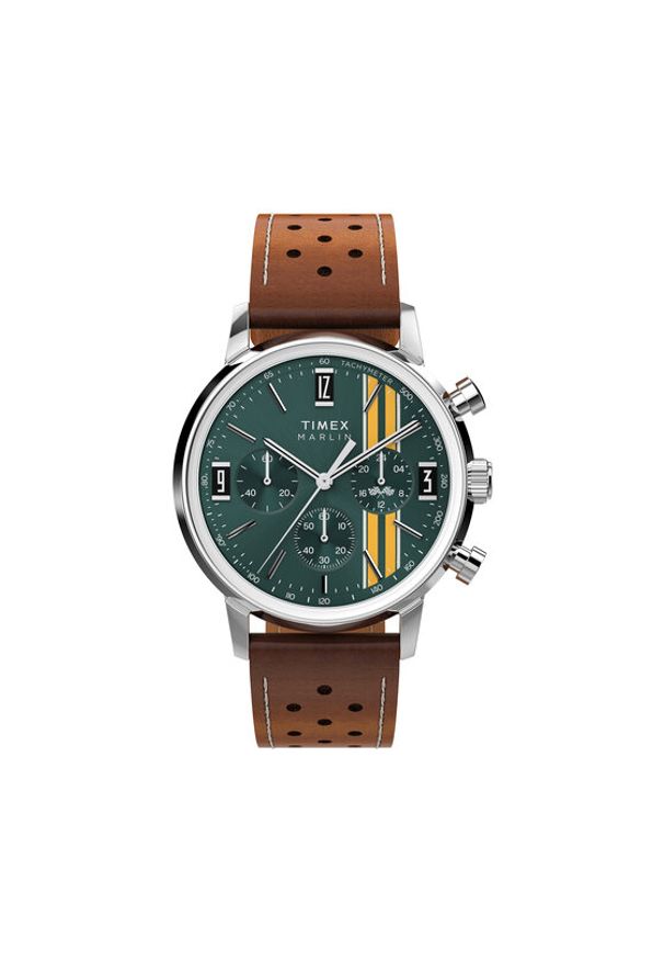 Timex Zegarek Marlin® Chronograph TW2W99100 Srebrny. Kolor: srebrny