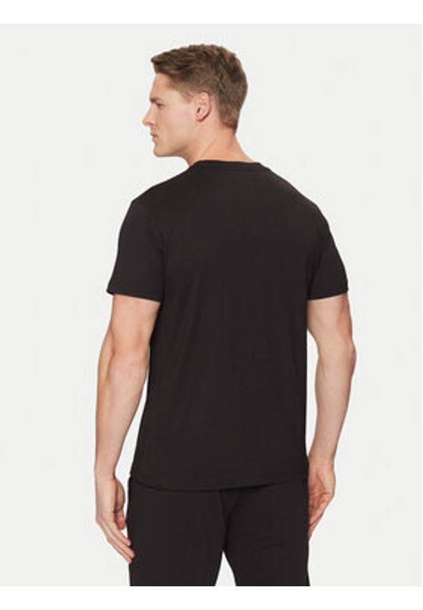 Versace Jeans Couture T-Shirt 78GAHT05 Czarny Regular Fit. Kolor: czarny. Materiał: bawełna