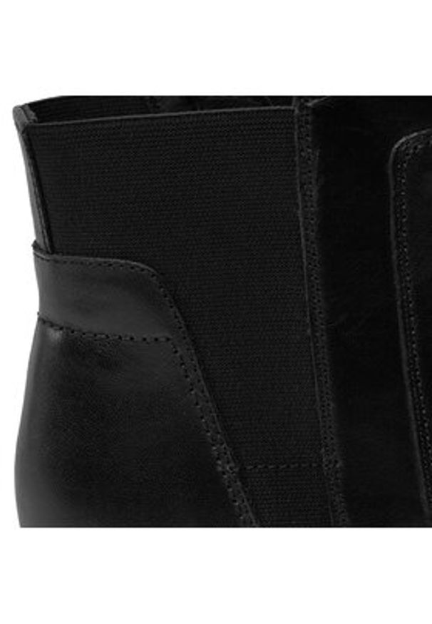 Geox Botki D Felicity F D84G1F 00043 C9999 Czarny. Kolor: czarny. Materiał: skóra