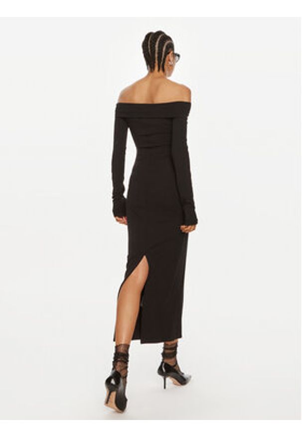 ROTATE Sukienka koktajlowa Pippi 113026100 Czarny Slim Fit. Kolor: czarny. Materiał: bawełna. Styl: wizytowy