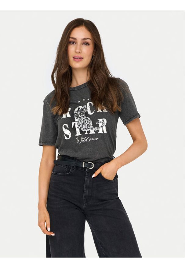 only - ONLY T-Shirt Lucy 15346786 Szary Regular Fit. Kolor: szary. Materiał: bawełna