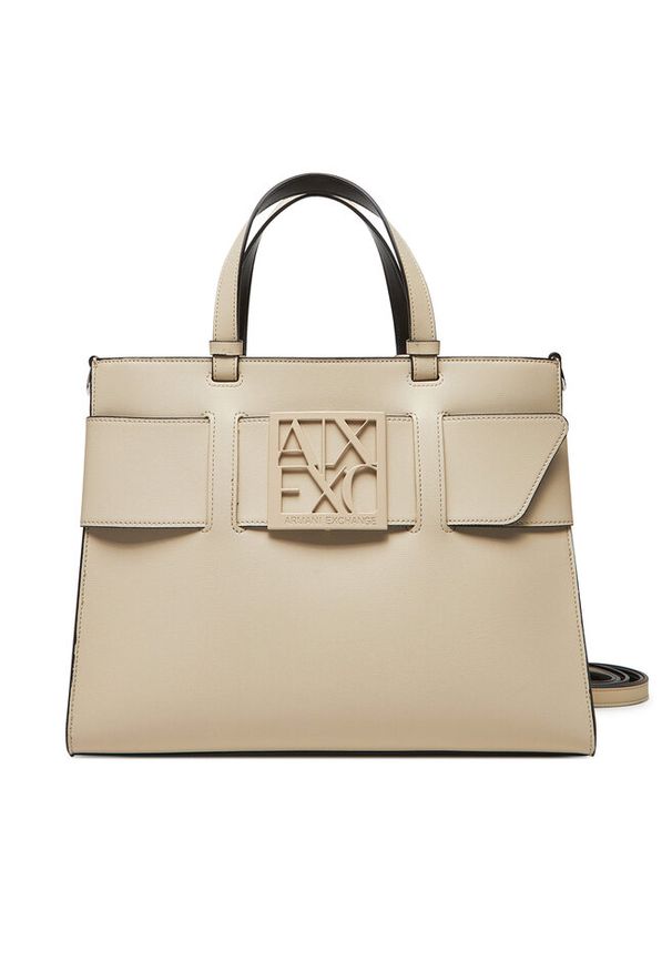 Torebka Armani Exchange. Kolor: beżowy